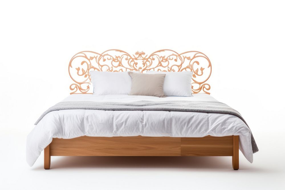 Bed modern furniture bedroom pillow.