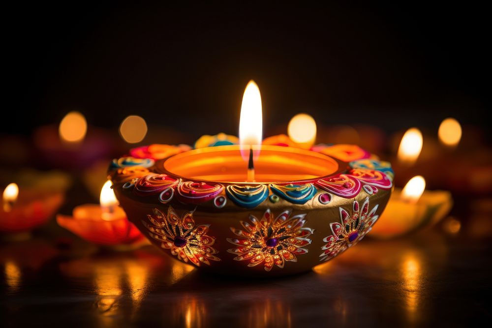 Diwali candle festival spirituality. AI generated Image by rawpixel.