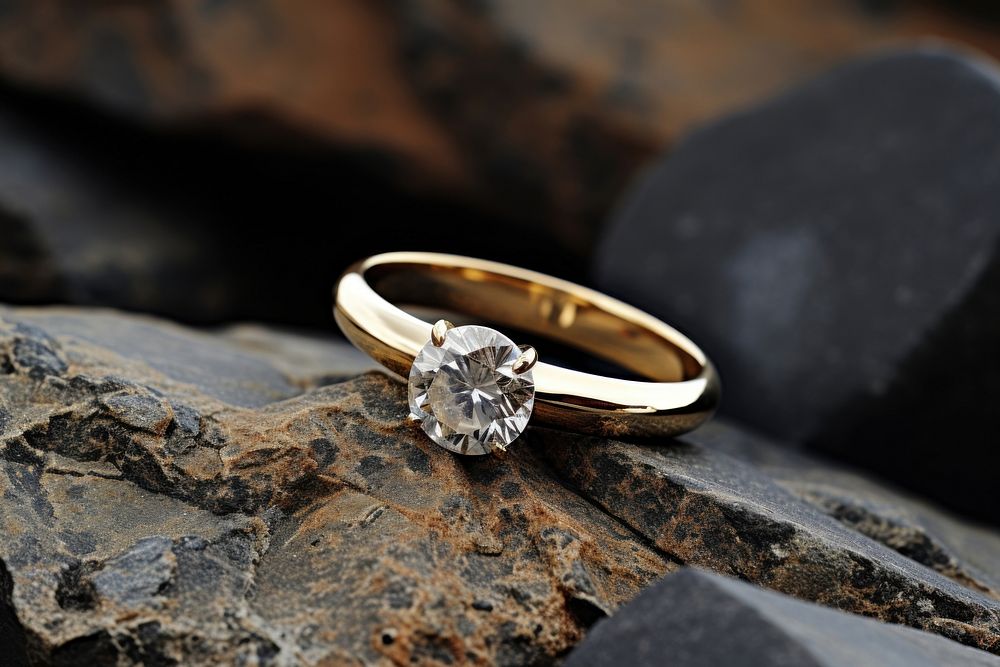 Gold ring gemstone diamond jewelry.