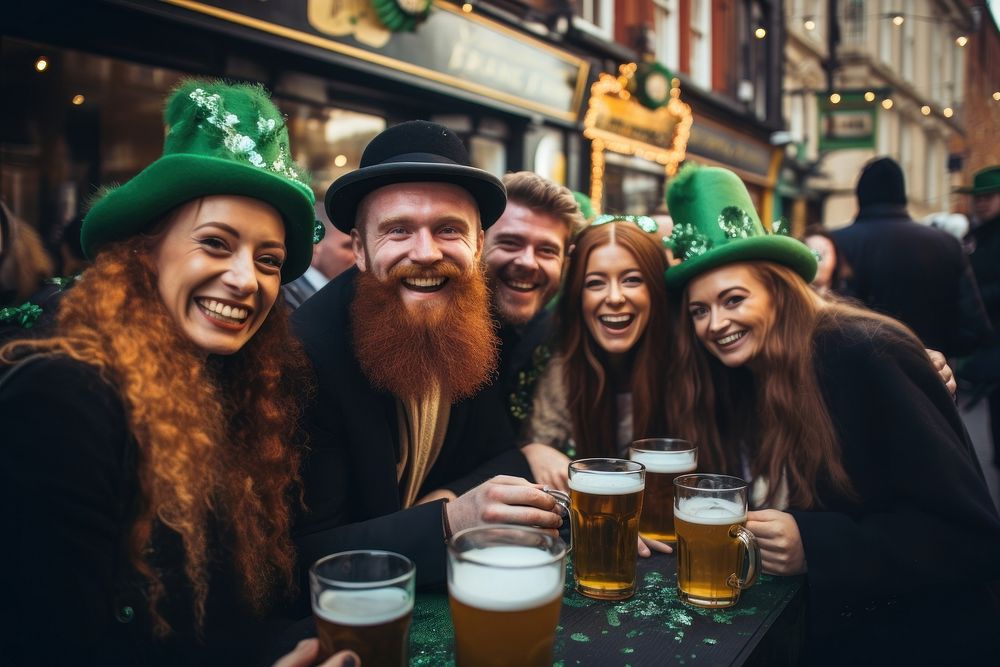 Saint patrick day celebration fun laughing adult. AI generated Image by rawpixel.