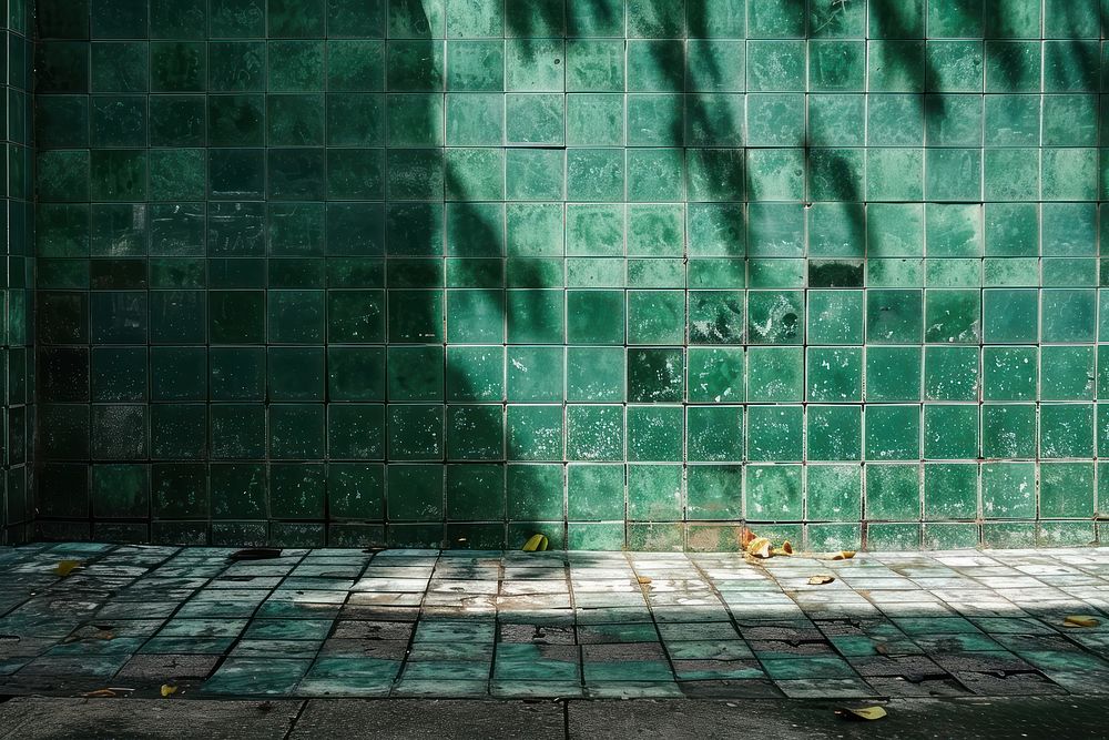 PNG Green tile wall architecture backgrounds floor. AI generated Image by rawpixel.