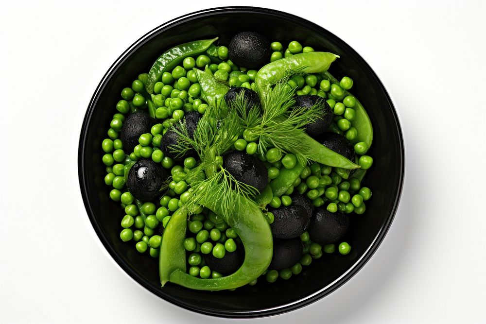 Green vegan food bowl vegetable plant.