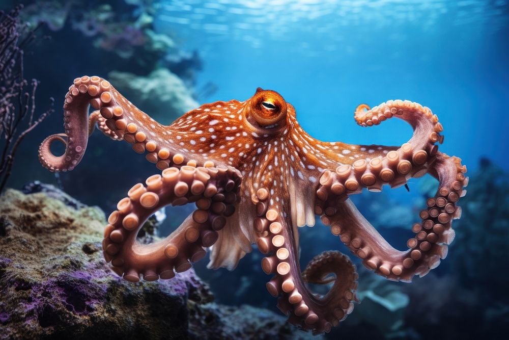 Octopus animal sea invertebrate.