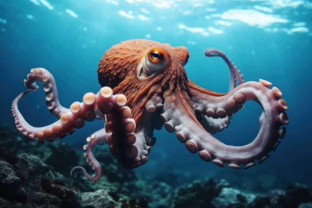 Octopus animal sea invertebrate.