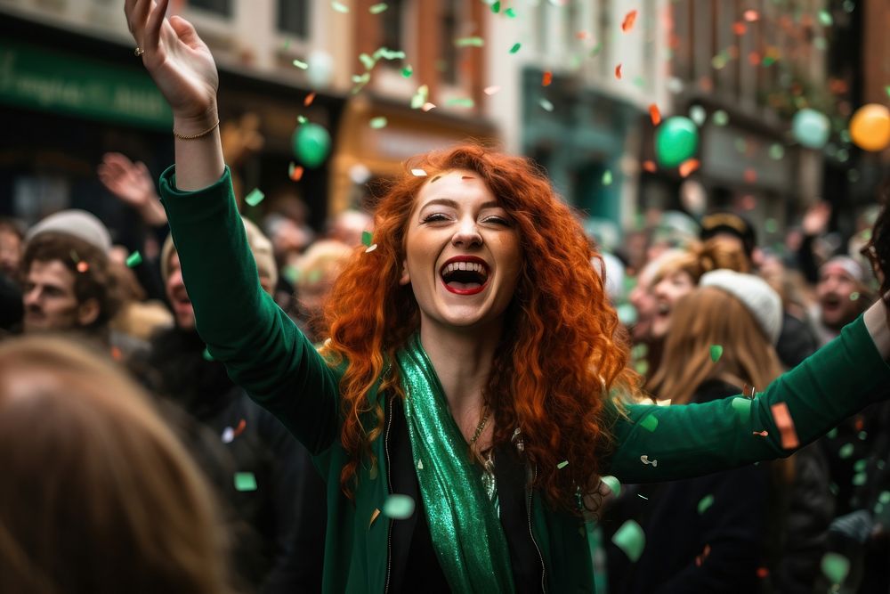 Saint patrick day celebration adult togetherness performance. AI generated Image by rawpixel.