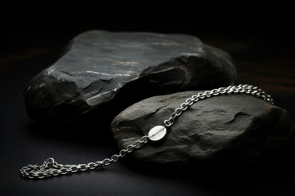 Silver chain necklace jewelry accessories.