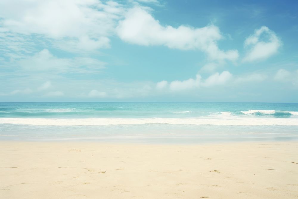  Beach sky sea outdoors. AI generated Image by rawpixel.