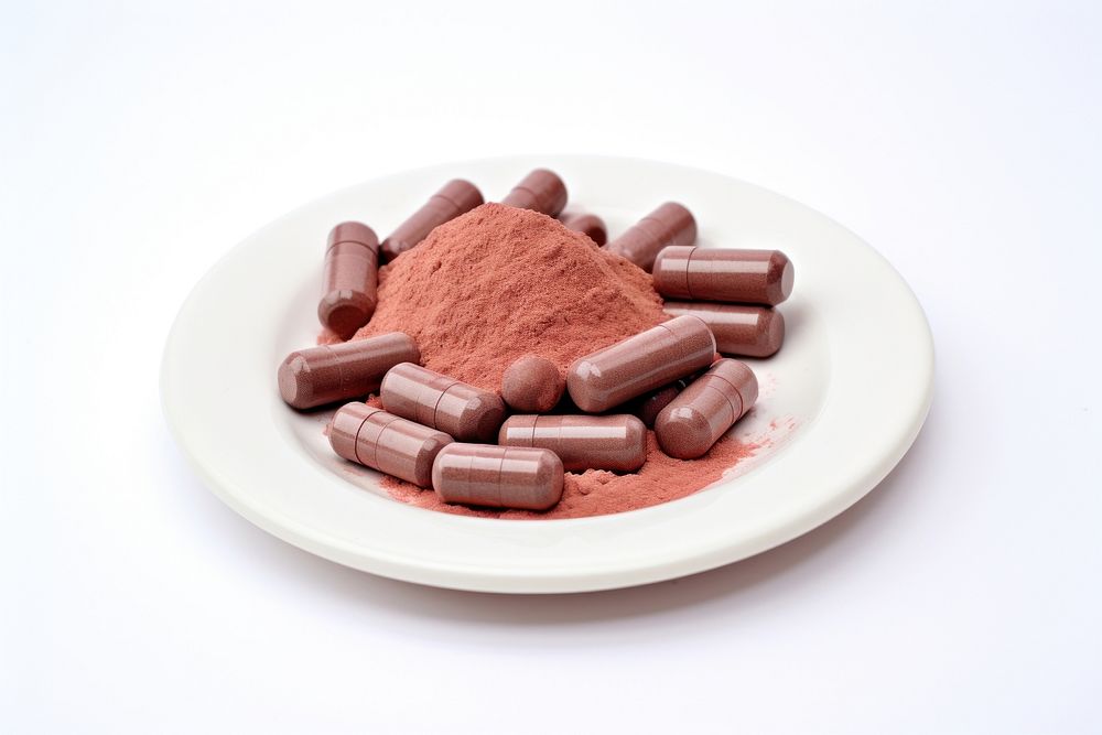 Powder medicine dessert plate pill. AI generated Image by rawpixel.