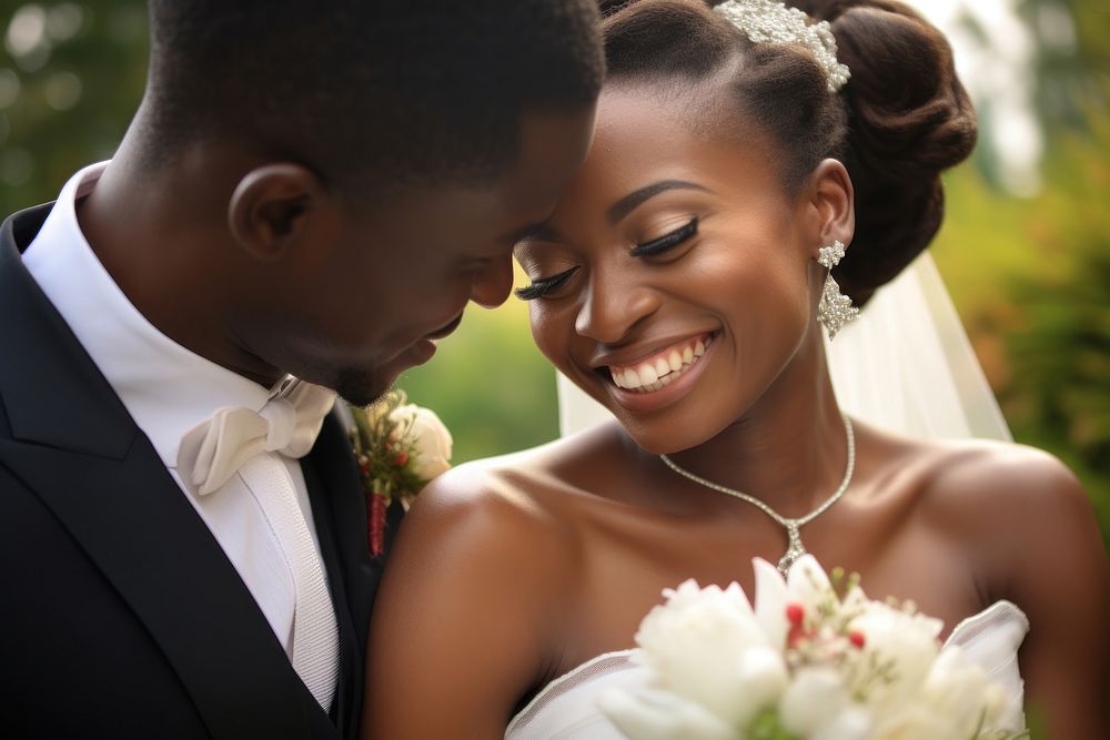 Black people wedding photography portrait jewelry.