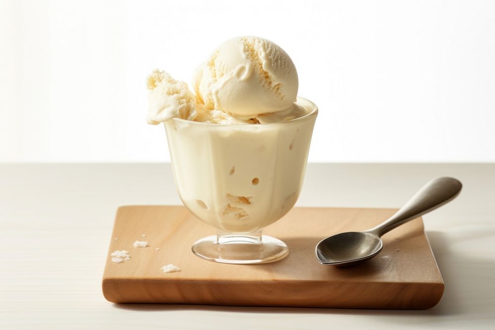 Ice cream dessert vanilla sundae. AI generated Image by rawpixel.