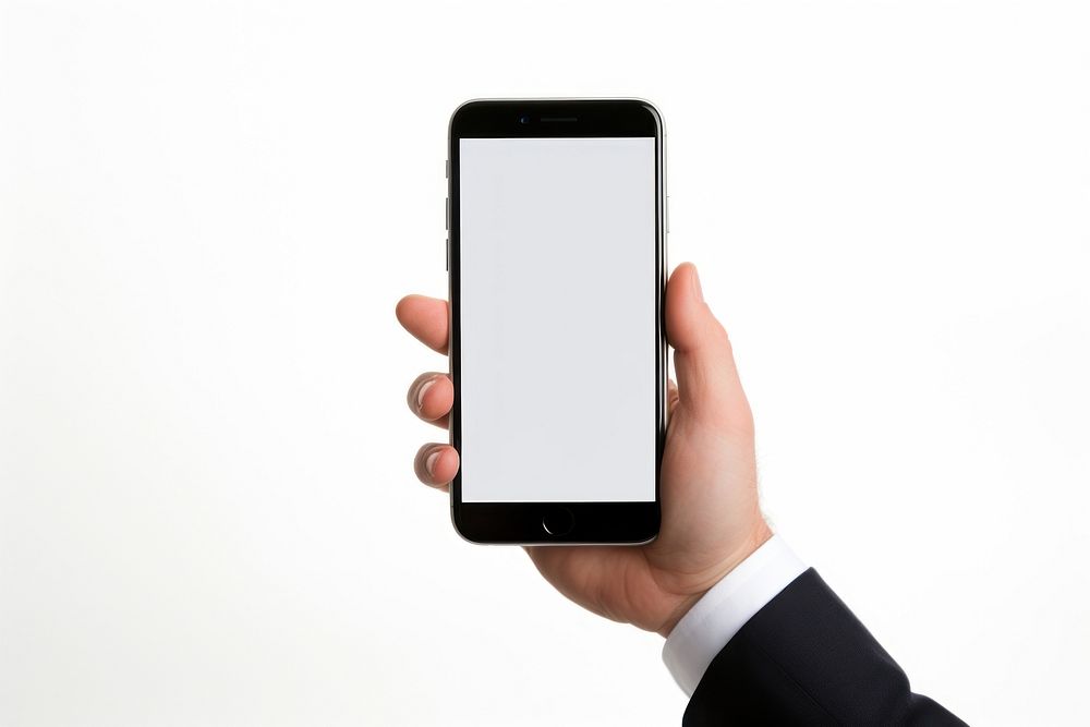 Phone human white background photographing. AI generated Image by rawpixel.
