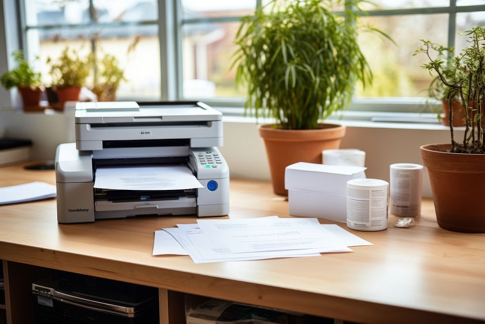 Small business printer document paper. AI generated Image by rawpixel.