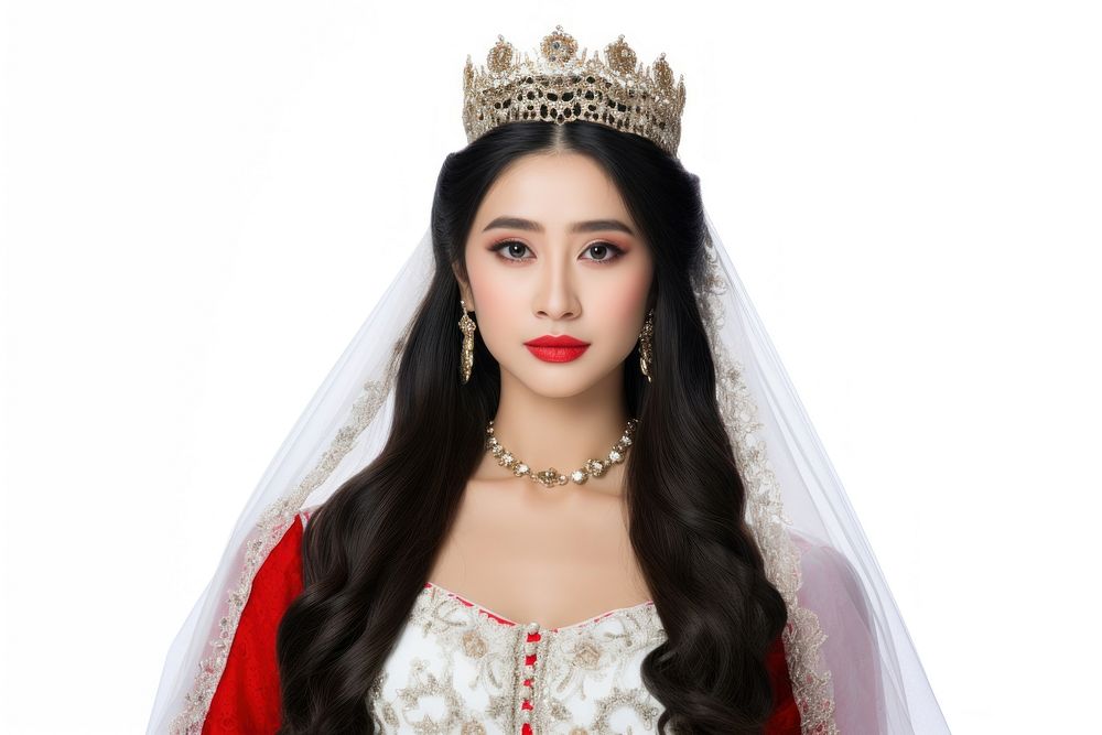 Asian princess jewelry fashion wedding. AI generated Image by rawpixel.