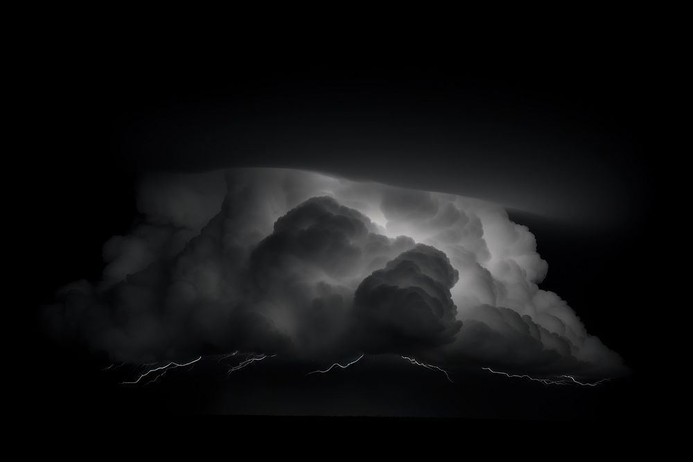 Storm thunder thunderstorm nature night. AI generated Image by rawpixel.