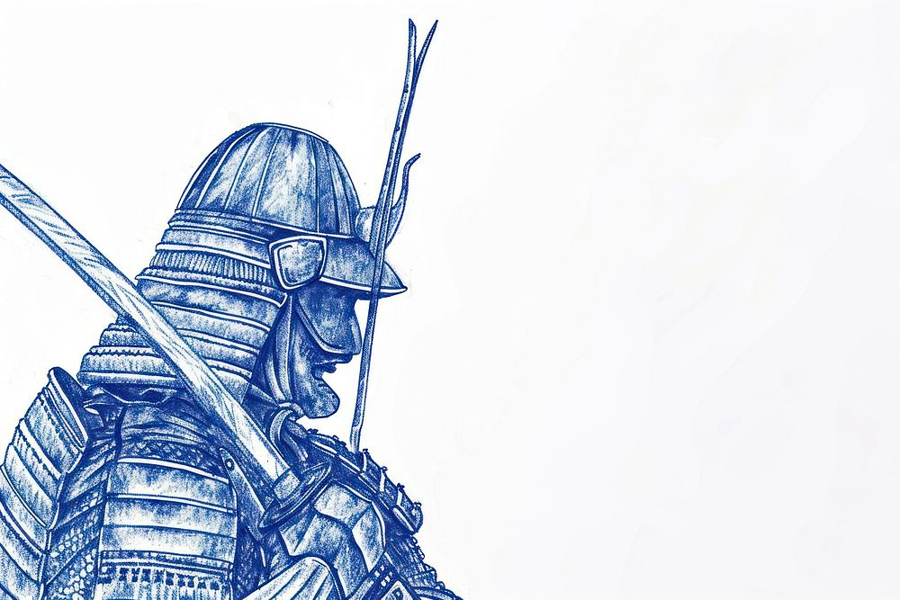 Vintage drawing Samurai samurai sketch | Premium Photo Illustration ...