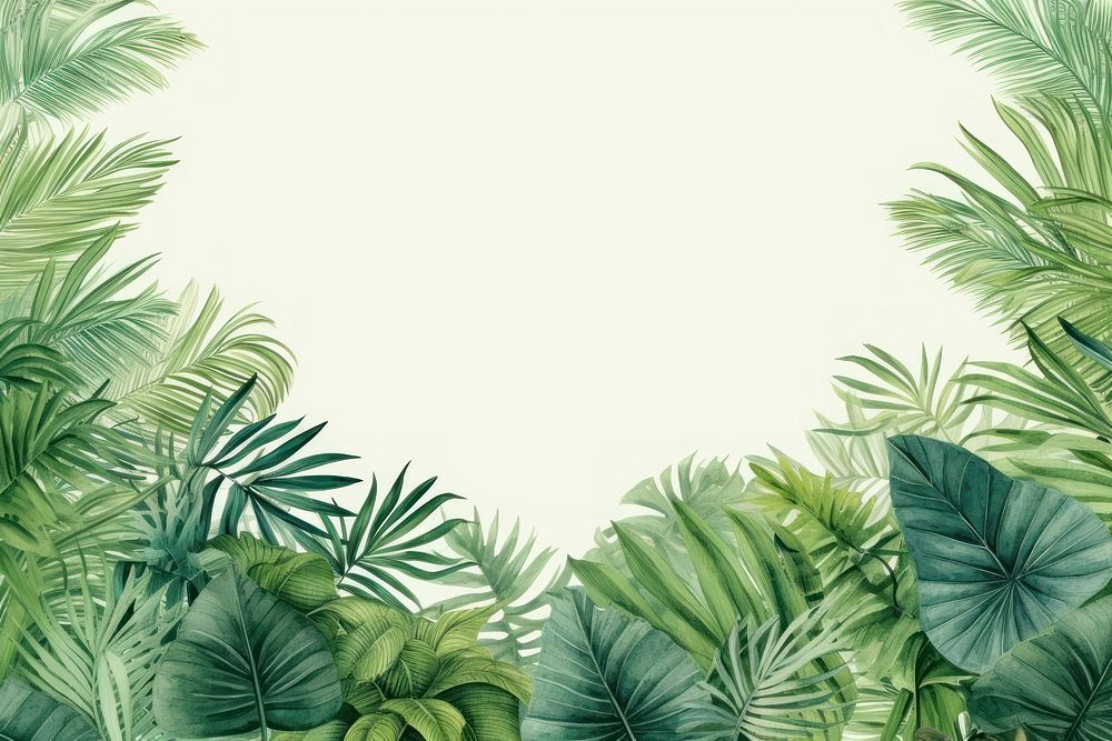 Palm leaves green land backgrounds. AI generated Image by rawpixel.