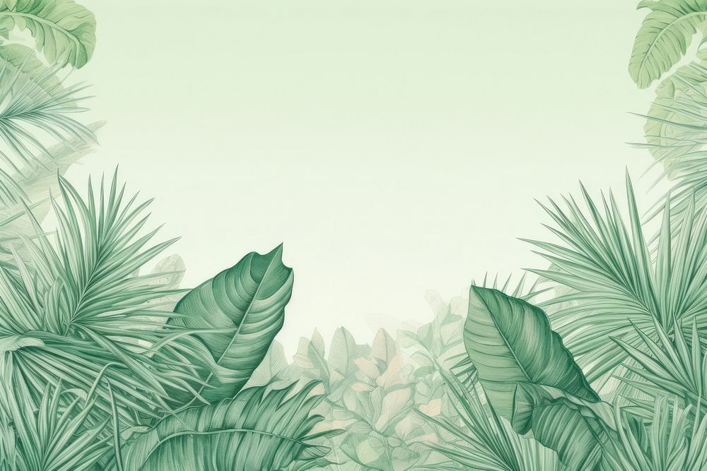 Palm leaves green backgrounds outdoors. AI generated Image by rawpixel.