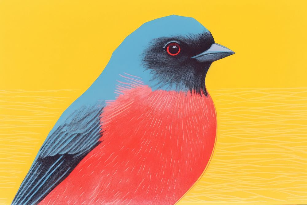  Art painting an illustration of bird animal beak wildlife. AI generated Image by rawpixel.