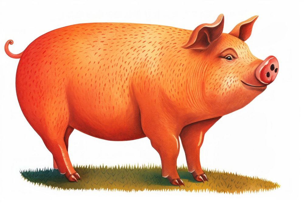 A farm pig mammal animal boar.