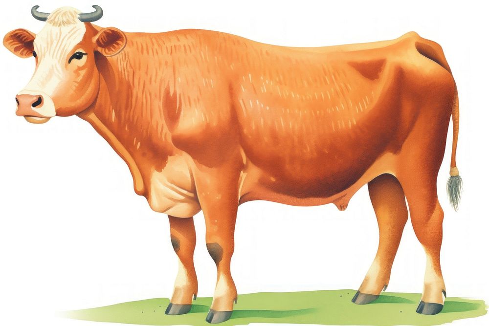 A chubby Dairy cattle livestock mammal animal.