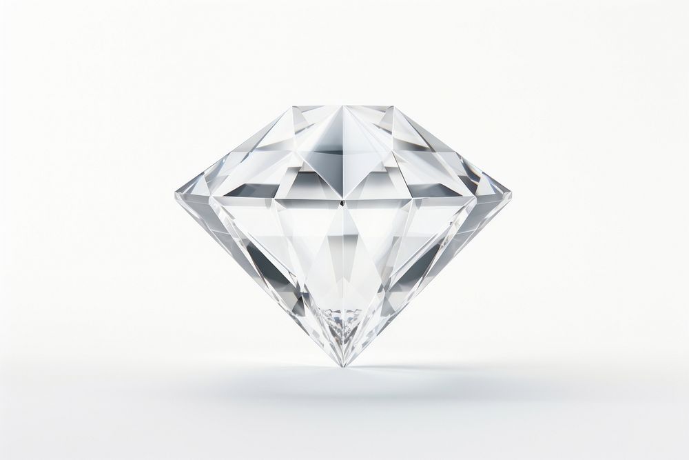Diamond shape gemstone jewelry white.