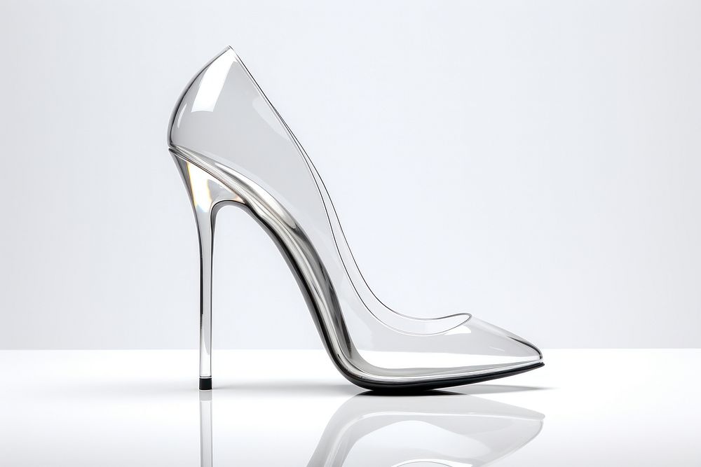 High heel footwear white shoe.