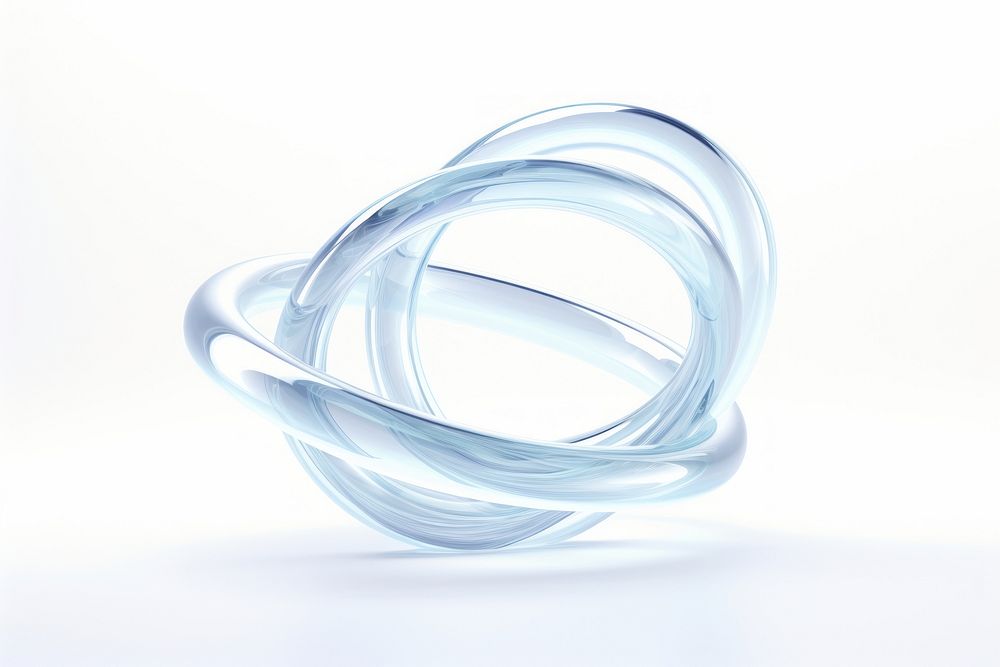 Spring coil shape jewelry white background accessories.