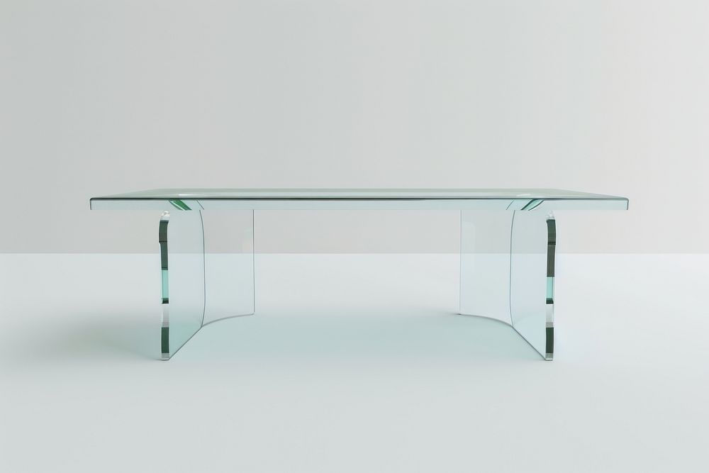 Table furniture glass white.