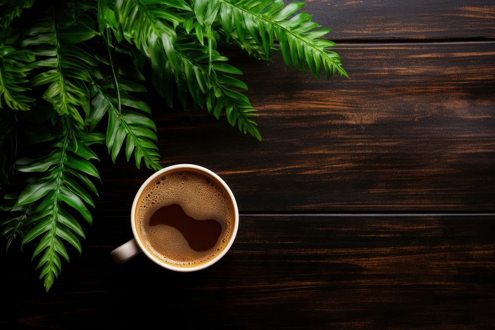 Black coffee wood cup drink. AI generated Image by rawpixel.