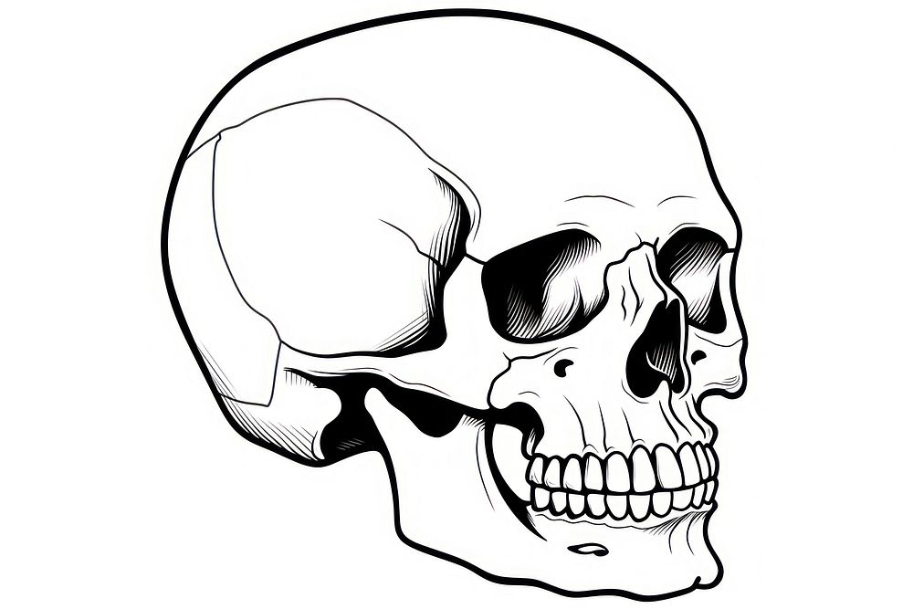  Bone drawing sketch bone. AI generated Image by rawpixel.