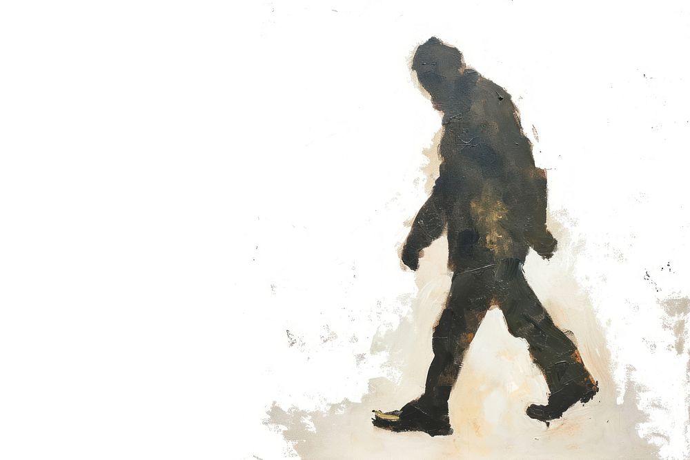A man walking painting silhouette art.