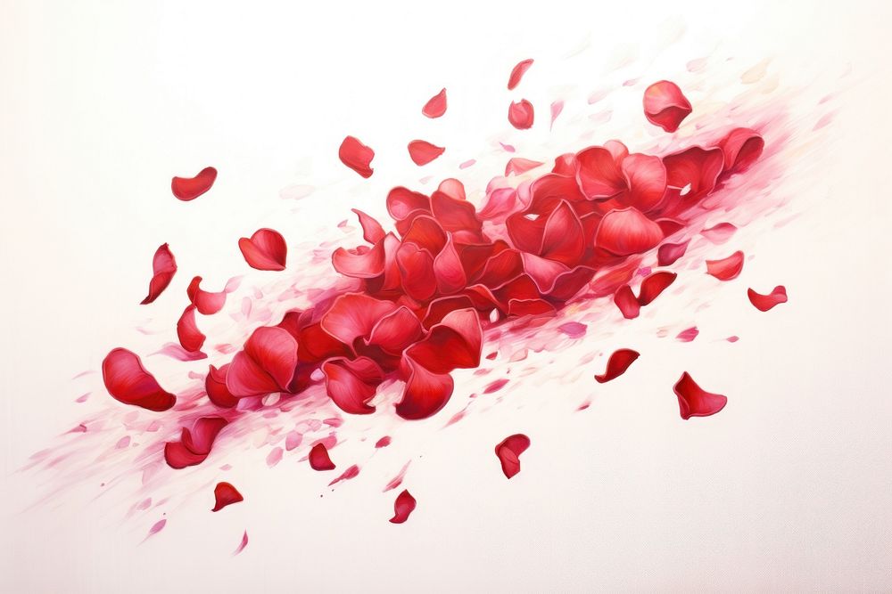 Falling red rose petals backgrounds plant celebration.