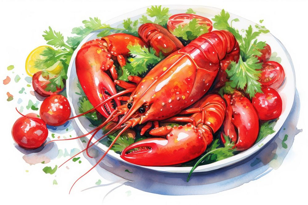 A big dish of lobster boil food seafood invertebrate.