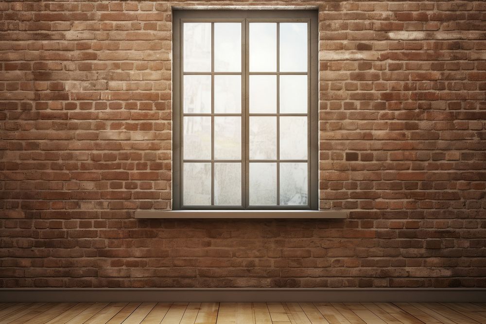 Brick wall window architecture transparent. AI generated Image by rawpixel.