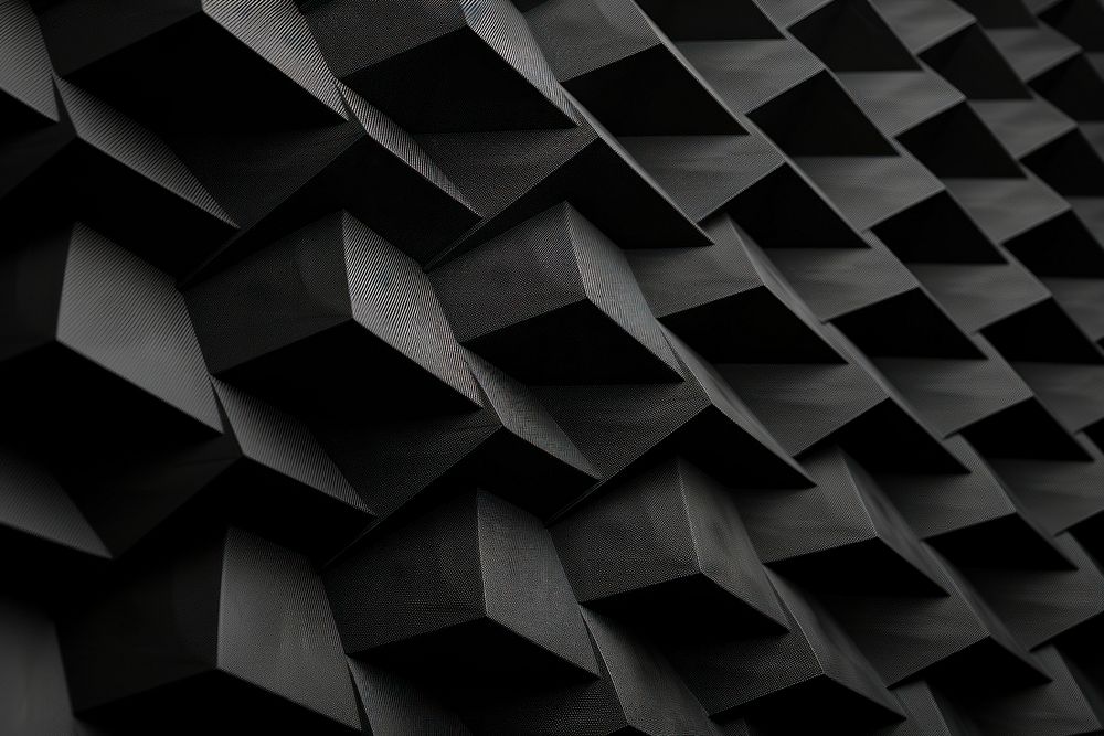  Acoustic foam panel texture architecture backgrounds black. AI generated Image by rawpixel.