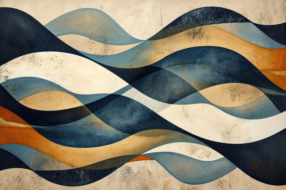Abstract wavy art backgrounds painting wall.