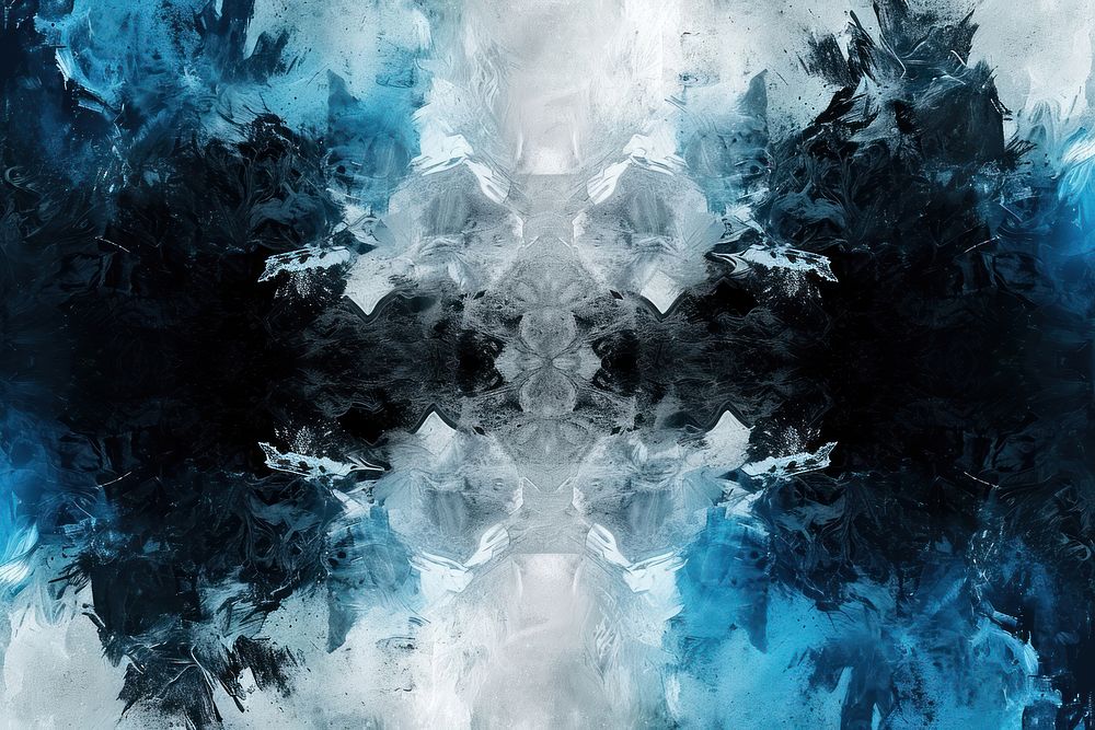 Abstract symmetrical grunge ice backgrounds blue.