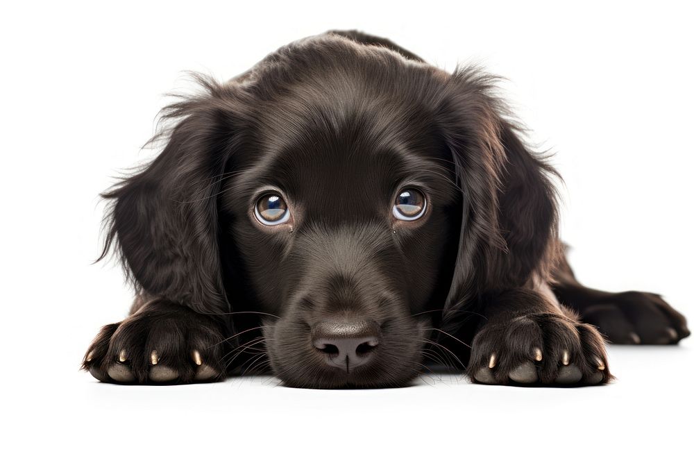 Black cobberdog pup spaniel mammal animal. AI generated Image by rawpixel.
