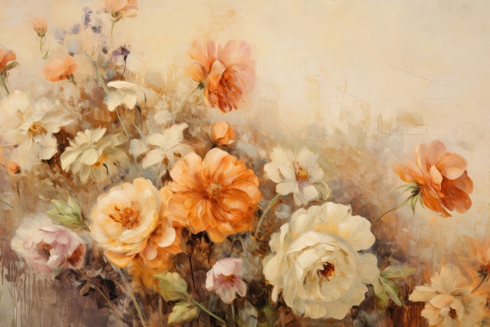 Flowers painting backgrounds plant.