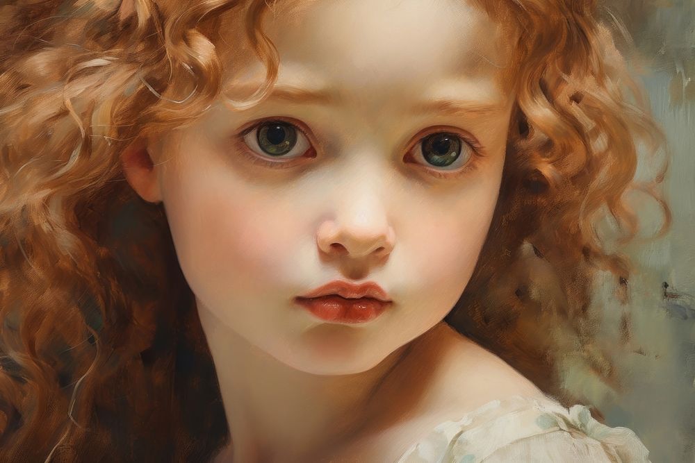 Child portrait painting baby.