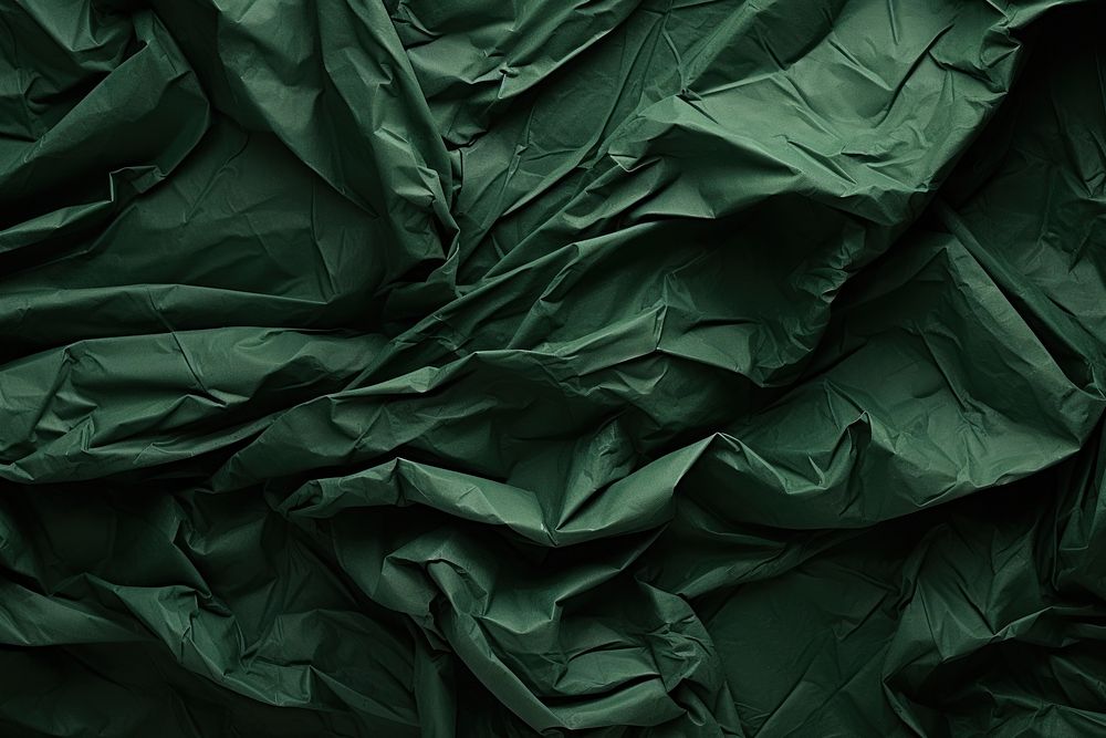 Crumpled Dark green paper Kraft backgrounds.