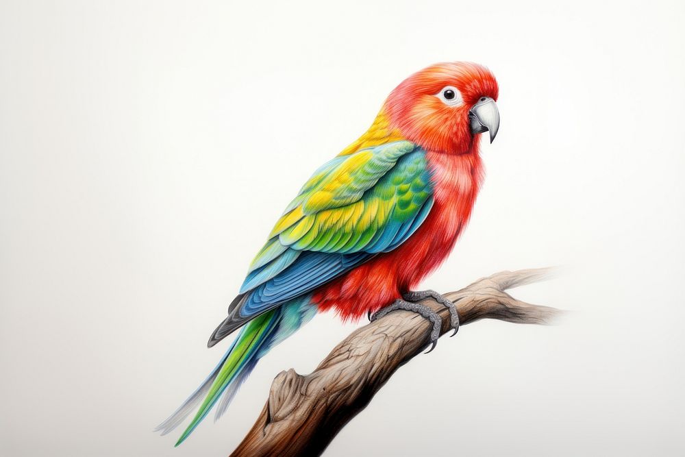Love Bird bird parrot animal. AI generated Image by rawpixel.