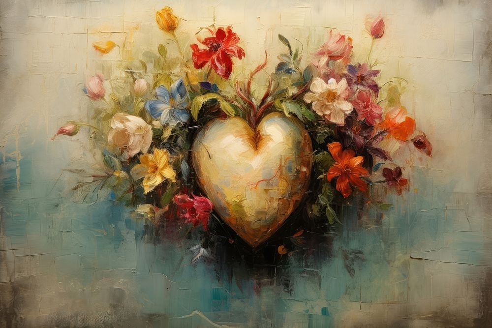 Heart painting creativity freshness.