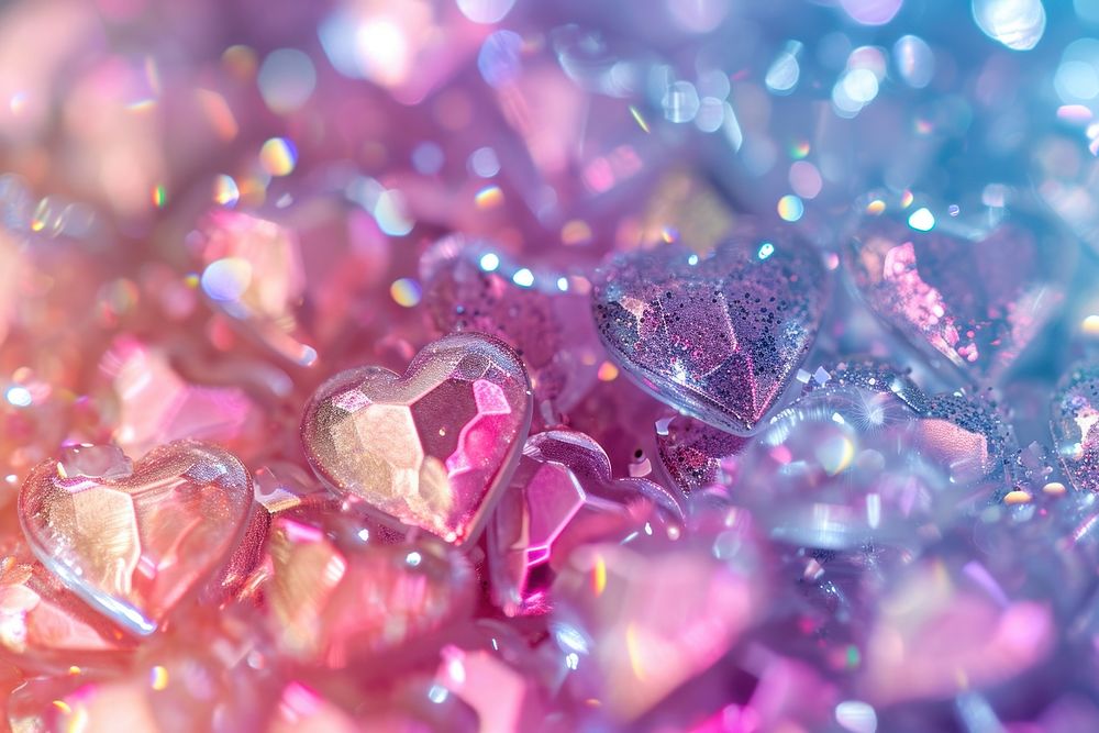 Heart texture glitter backgrounds crystal.