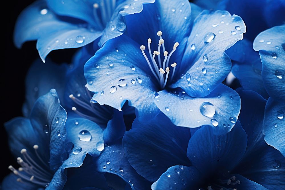  Blue flower inflorescence springtime freshness. AI generated Image by rawpixel.