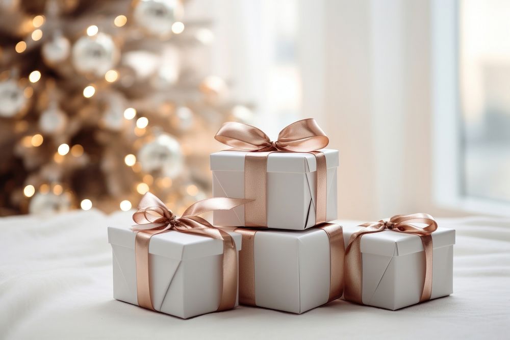 Gift boxes gift christmas white. AI generated Image by rawpixel.