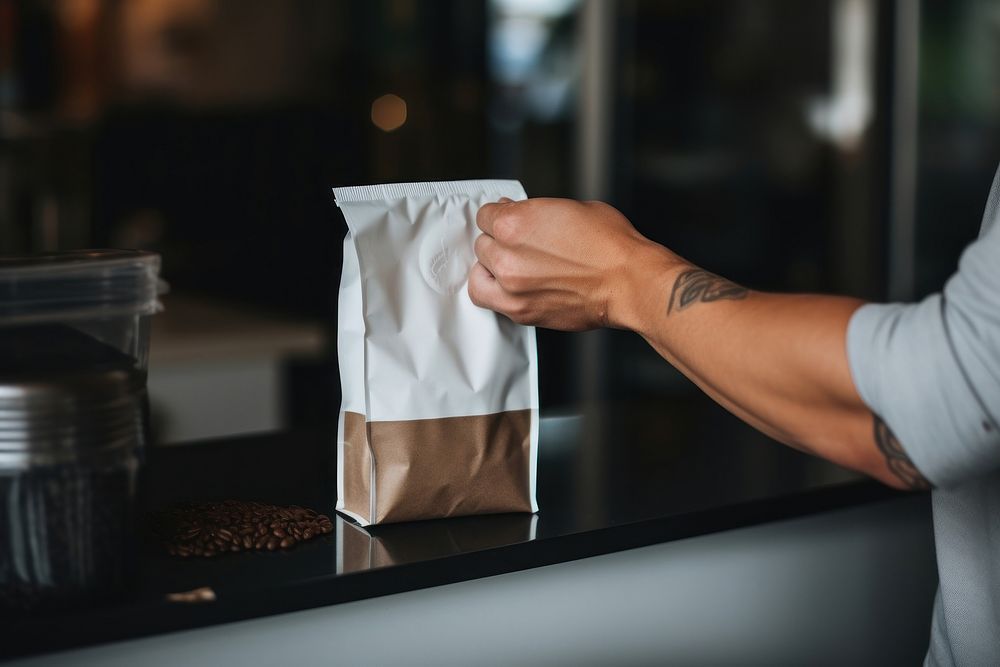 Coffee bag hand cup coffeemaker. AI generated Image by rawpixel.