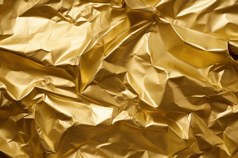  Gold foil texture backgrounds crumpled aluminium. AI generated Image by rawpixel.