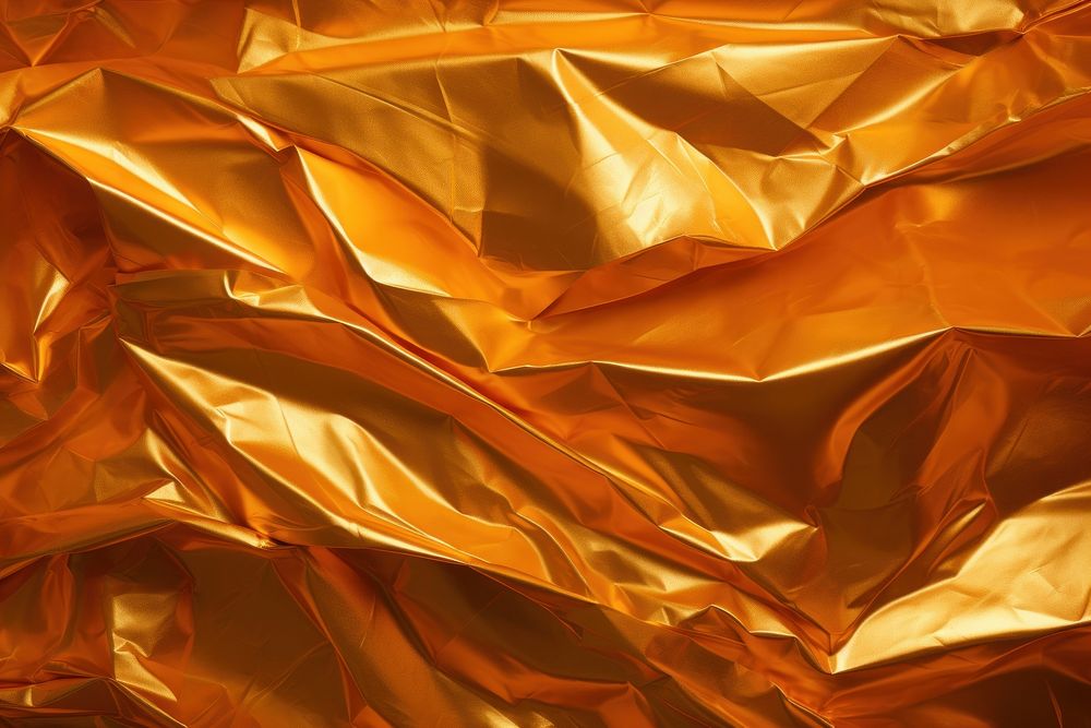  Orange foil texture backgrounds crumpled aluminium. AI generated Image by rawpixel.