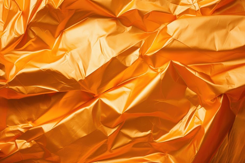  Orange foil texture backgrounds crumpled aluminium. AI generated Image by rawpixel.